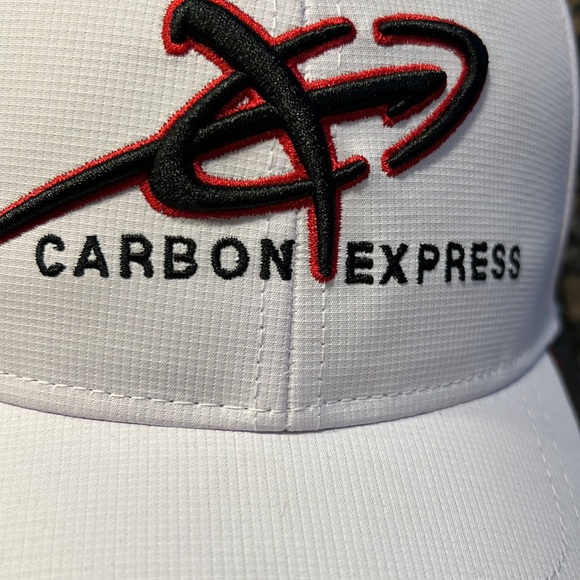 Carbon fiber hat Velcro  adjustments white n black brand new - Picture 4 of 4